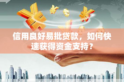 观塘信用良好易批贷款，如何快速获得资金支持？