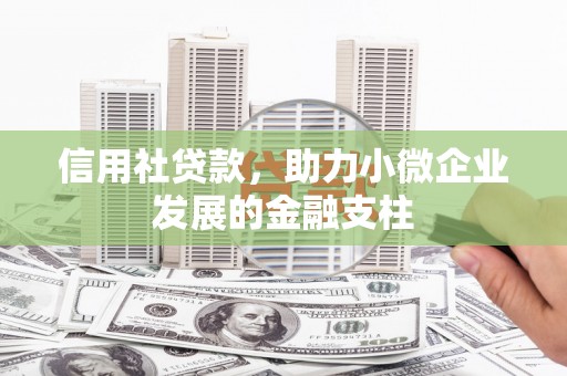 观塘信用社贷款，助力小微企业发展的金融支柱