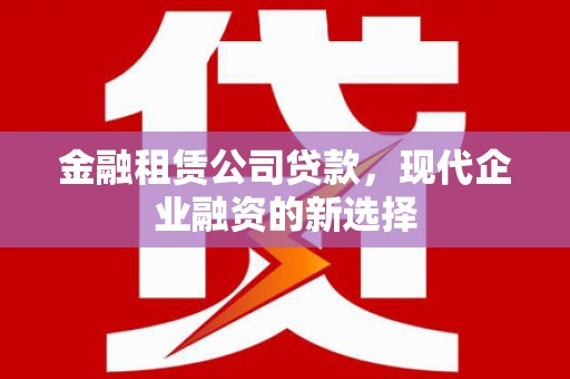 观塘金融租赁公司贷款，现代企业融资的新选择