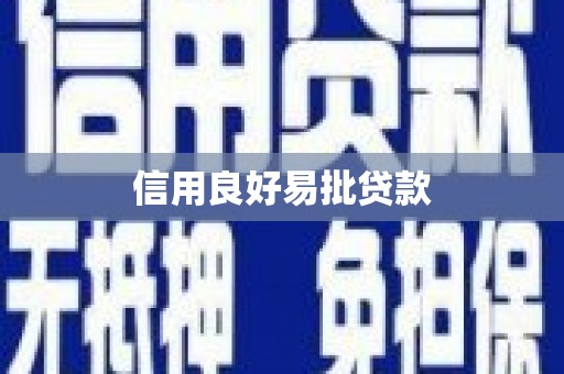 观塘信用良好易批贷款