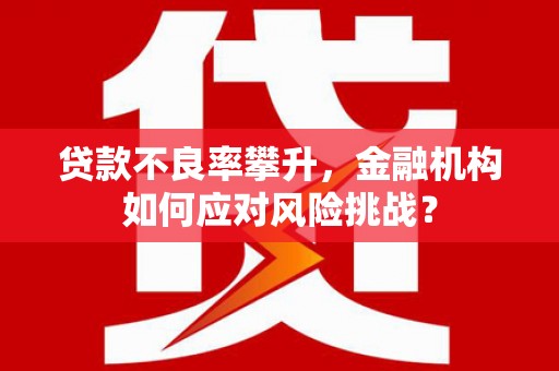 观塘贷款不良率攀升，金融机构如何应对风险挑战？