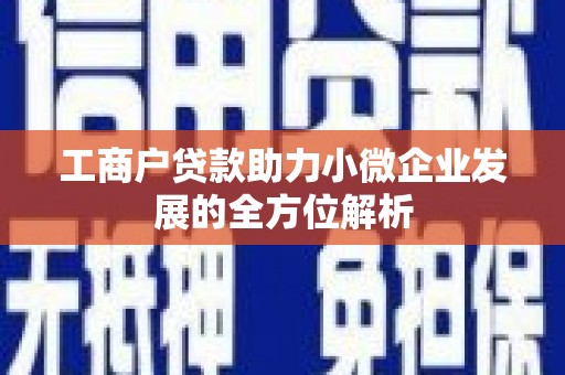 观塘工商户贷款助力小微企业发展的全方位解析
