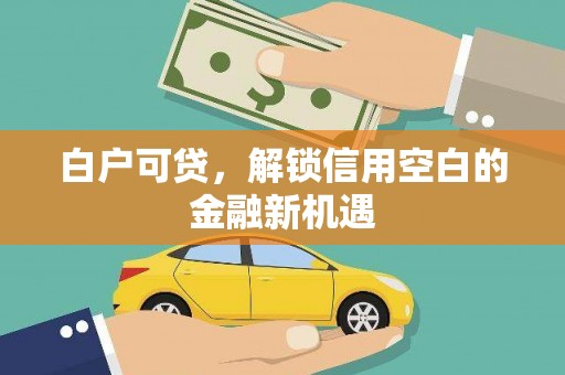 观塘白户可贷，解锁信用空白的金融新机遇