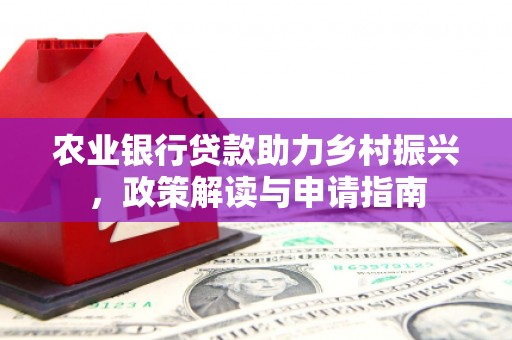 观塘农业银行贷款助力乡村振兴，政策解读与申请指南