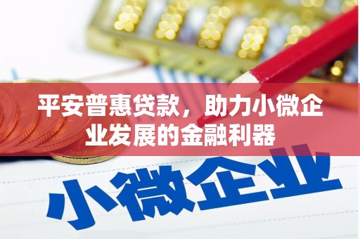 观塘平安普惠贷款，助力小微企业发展的金融利器