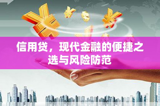 观塘信用贷，现代金融的便捷之选与风险防范