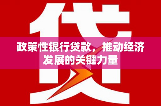 观塘政策性银行贷款，推动经济发展的关键力量