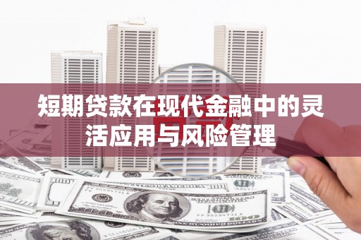 观塘短期贷款在现代金融中的灵活应用与风险管理